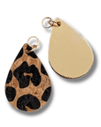 Double sided mini gold Teardrop earrings