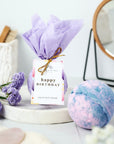Happy Birthday - Yorkshire Violet Birthday Bath Bomb Floral Soak