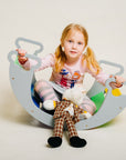 Rainbow Climber and Indoor Swing Set for Kids