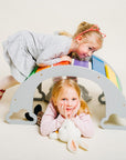 Rainbow Climber and Indoor Swing Set for Kids