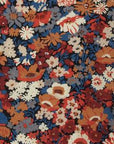 Floral Lined Leather Midi Satchel - Chestnut