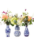 Three Delft Bud Vases