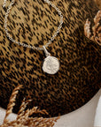 Classic Tiny St Christopher Necklace Sterling Silver 10mm