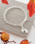 Tiny Beginnings Christening Silver Charm Bracelet