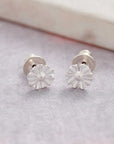 Daisy Tiny Silver Stud Earrings
