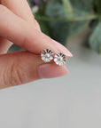 Daisy Tiny Silver Stud Earrings