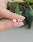 Forget-Me-Not Tiny Rose Gold Vermeil Stud Earrings
