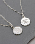 Classic Tiny St Christopher Necklace Sterling Silver 10mm