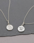 Classic Tiny St Christopher Necklace Sterling Silver 10mm