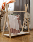 Tipi Clothing Rack For Children - Large Natural Wood