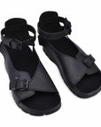 Classic Black Leather Sandals