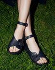 Classic Black Leather Sandals
