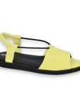 Lime Yellow Leather Sandals for Summer Style