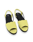 Lime Yellow Leather Sandals for Summer Style