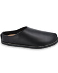 Black Unisex Slip On Leather Shoes