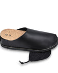 Black Unisex Slip On Leather Shoes