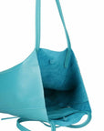 Jade Pebbled Leather Tote Shopper