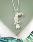 Toucan Parrot Silver Charm