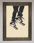 Trainers Bouncing Framed Wall Art