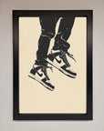 Trainers Bouncing Framed Wall Art