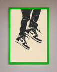 Trainers Bouncing Framed Wall Art