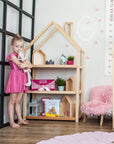 House Shaped Kids Shelf for Playful Storage