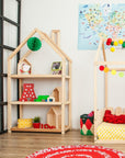 House Shaped Kids Shelf for Playful Storage