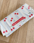 Travel Changing Mat - Cherry Stripe