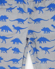 Premium baby cotton pants with cute dinosaur print, soft elastic waistband, cozy jersey lining, machine washable by Toby Tiger at brixbailey.com