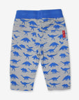 Premium baby cotton pants with playful dinosaur print, soft elastic waistband, cozy jersey lining, eco-friendly dyes by Toby Tiger at brixbailey.com