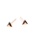 Triangle Earrings in Rose Gold and Silver