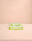 Chelsea Glass Trinket Tray - Yellow/Green