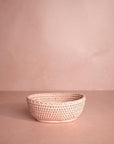 Mayfair Trinket Hold All Rattan Basket in Pink