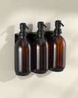 Black Triple Wall Mounted Soap Dispenser