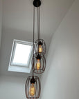 Triple Cluster Pendant Light Barrel Cages
