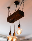 Triple Heartwood Elegance: Rustic Dark