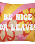 Be Nice or Leave Needlepoint Cushion