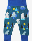 Premium kids yoga pants with arctic animal print, soft organic cotton, comfortable ankle cuffs, stylish and breathable by Toby Tiger at brixbailey.com
