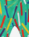Premium organic cotton kids yoga pants with artistic print, colorful and comfortable, GOTS certified, best-selling Toby Tiger design by Toby Tiger at brixbailey.com