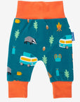 Premium organic cotton kids yoga pants with campervan print, stylish and comfortable for active toddlers by Toby Tiger at brixbailey.com