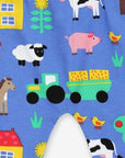 Soft Organic Cotton Baby Yoga Pants with Farm Animal Print, Comfortable Elastic Waist for Crawling and First Steps by Toby Tiger at brixbailey.com