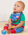 Soft Organic Cotton Baby Yoga Pants with Farm Animal Print, Stretchy Waistband for Crawling and First Steps by Toby Tiger at brixbailey.com