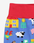 Soft Organic Cotton Baby Yoga Pants with Farm Animal Print for Crawling and First Steps by Toby Tiger at brixbailey.com