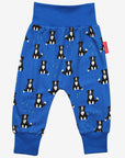 Premium organic cotton kids yoga pants with dog print, soft and comfortable for play, crawling, and relaxing by Toby Tiger at brixbailey.com