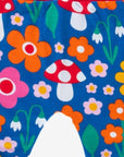Premium Organic Kids Yoga Pants with Floral Mushroom Print, Soft Red Waistband, Comfortable for Little Explorers by Toby Tiger at brixbailey.com