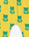 Premium baby pants with frog applique, soft organic cotton, elastic waistband, stylish Toby Tiger design, eco-friendly dye by Toby Tiger at brixbailey.com