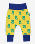 Premium baby pants with frog applique, soft organic cotton, GOTS certified, stylish Toby Tiger design, eco-friendly dyes by Toby Tiger at brixbailey.com