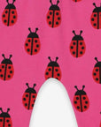 Premium Pink Ladybug Print Baby Pants with Comfortable Waistband and Sustainable Organic Cotton by Toby Tiger at brixbailey.com