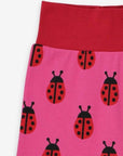 Stylish Pink Ladybug Print Baby Pants with Comfortable Waistband and Sustainable Organic Cotton by Toby Tiger at brixbailey.com
