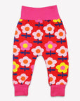 Adorable Retro Floral Print Organic Cotton Pull-On Pants for Toddlers - Soft, Stylish & Eco-Friendly by Toby Tiger at brixbailey.com